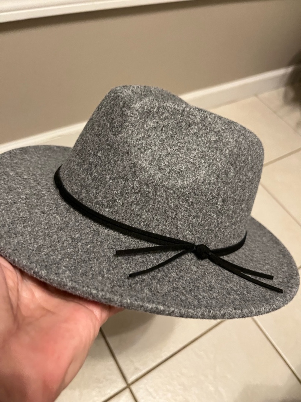 Cat & Jack Gray Felt Fedora Hat with Black Band